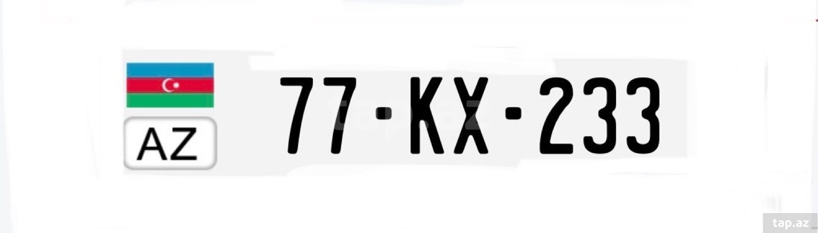 Avtomobil qeydiyyat nişanı - 77-KX-233