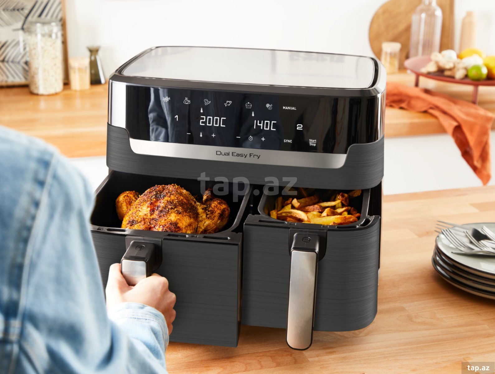 Fritoz Tefal Dual Easy Fry & Grill EY905B10 (5)