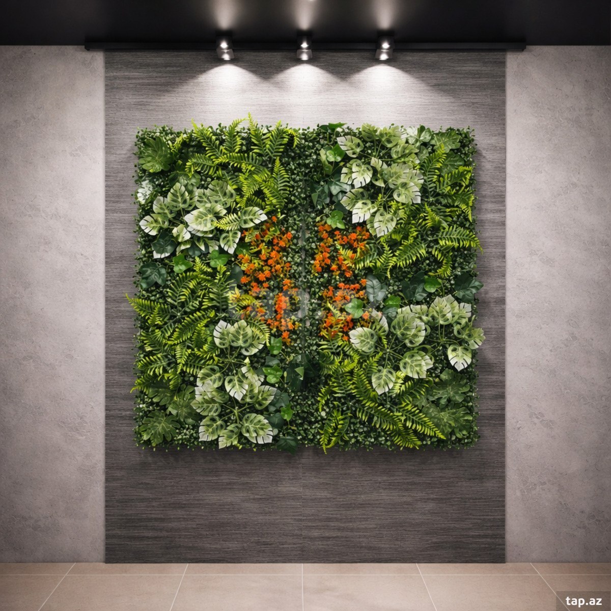  Süni yaşıllıq divar paneli 615s, plastik, 100x100 sm  (7)