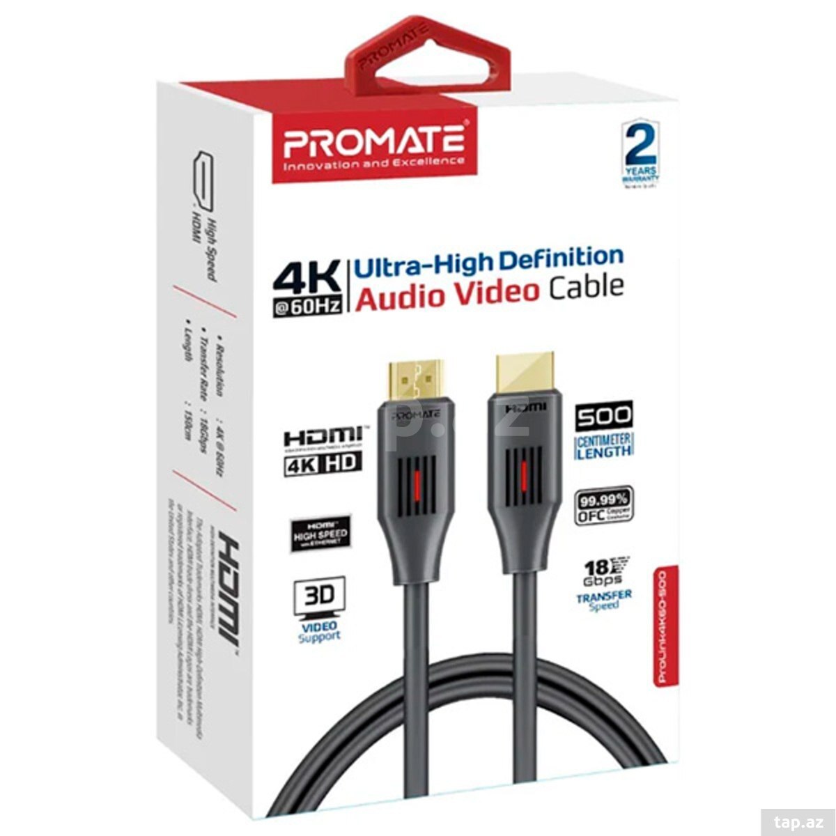 Promate PROLINK4K60-500 HDMI Cable