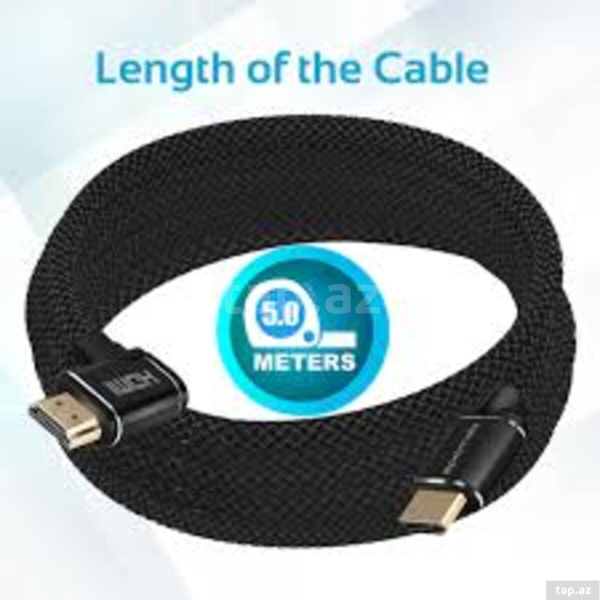Promate ProLink4K1-500 Right Angle HDMI Audio Video Cable 5M