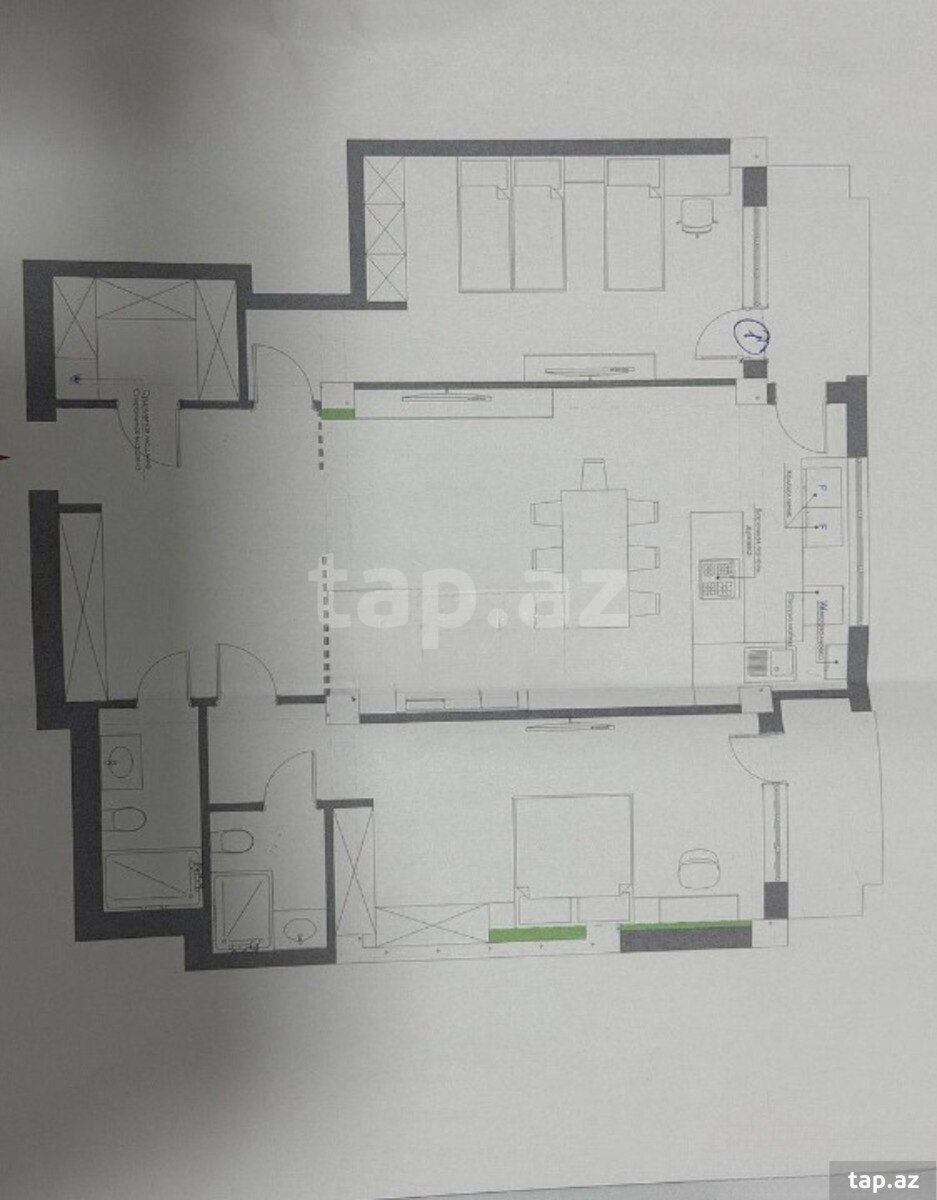 3-otaqlı yeni tikili, Həsənoğlu küçəsi, 128 m² (7)