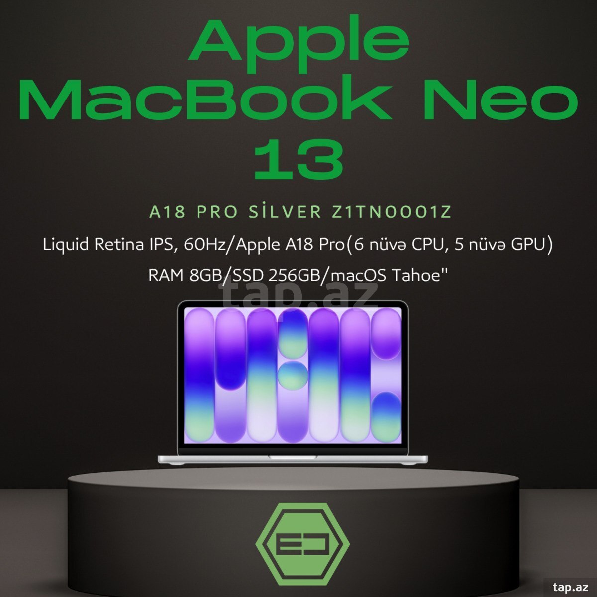 Apple MacBook Neo 13" A18 Pro / 8GB RAM / 256GB SSD Silver