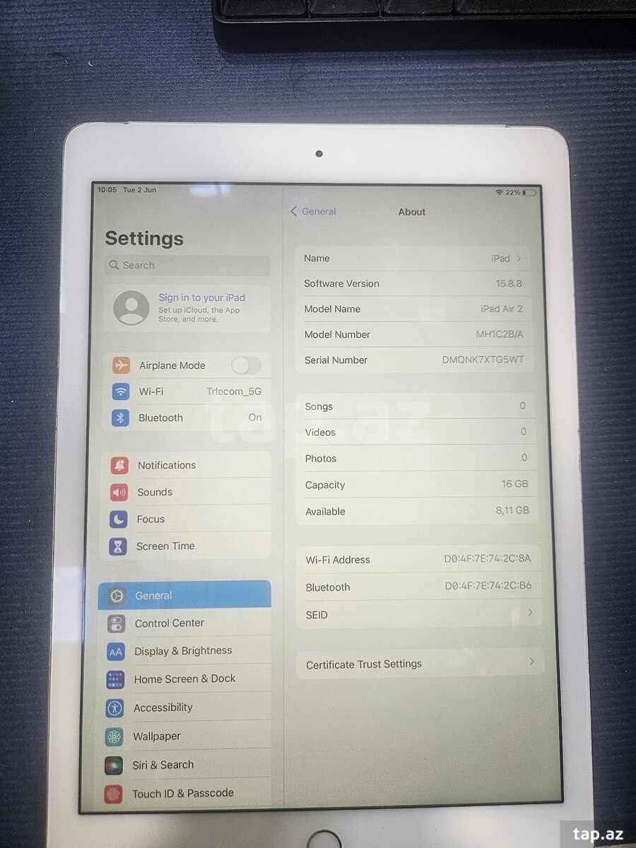 Apple iPad Air 2 Silver 16GB (2)