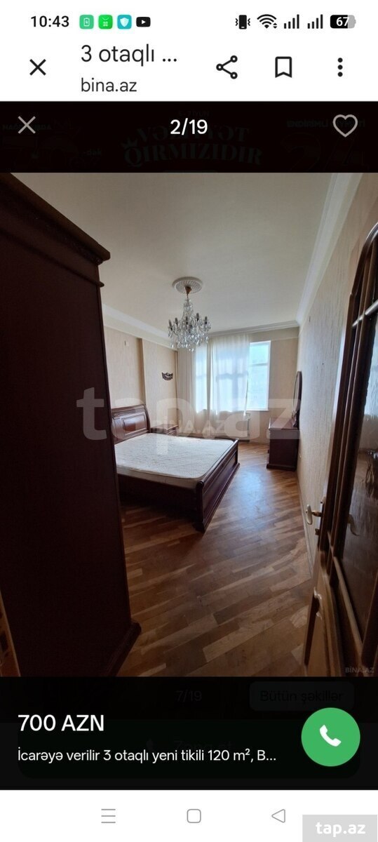 3-otaqlı yeni tikili kirayə verilir, Badamdar qəs., 120 m² (18)