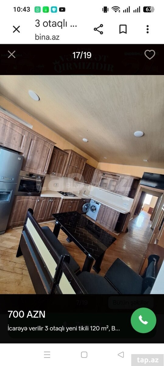 3-otaqlı yeni tikili kirayə verilir, Badamdar qəs., 120 m² (20)