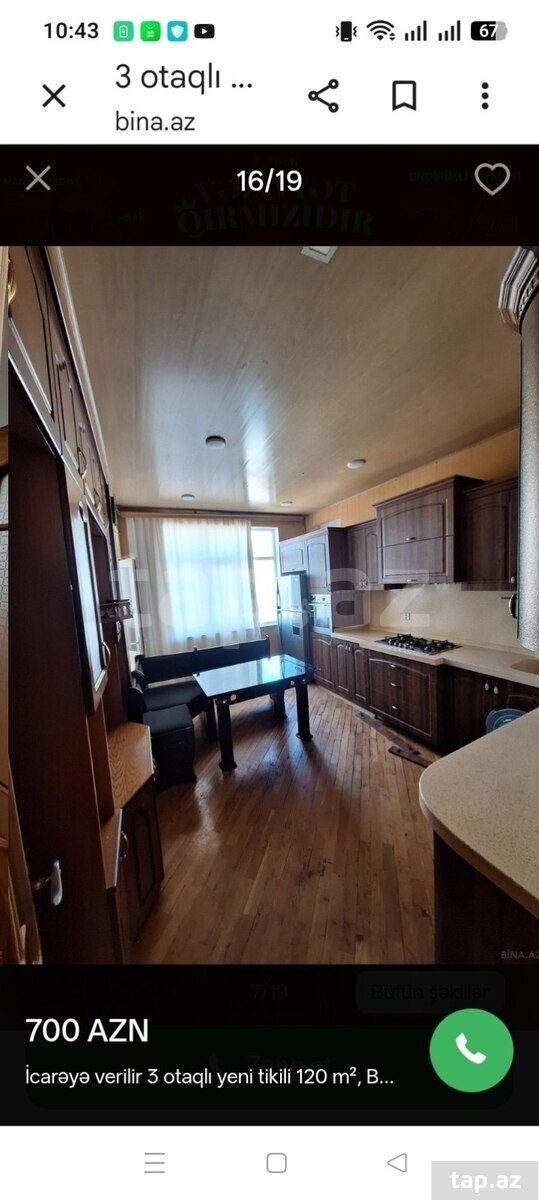 3-otaqlı yeni tikili kirayə verilir, Badamdar qəs., 120 m² (21)