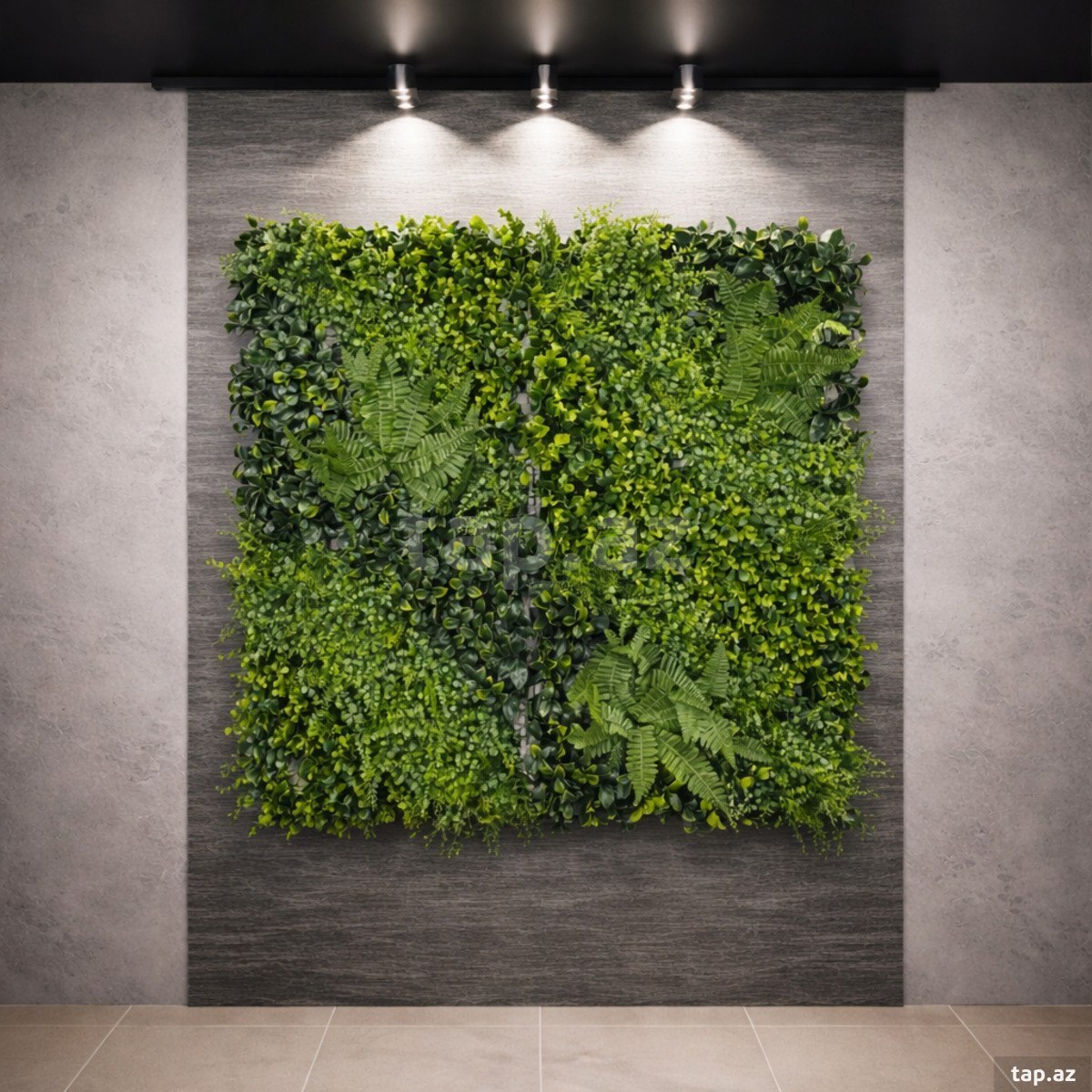 Süni yaşıllıq divar paneli 611, plastik, 100x100 sm  (4)