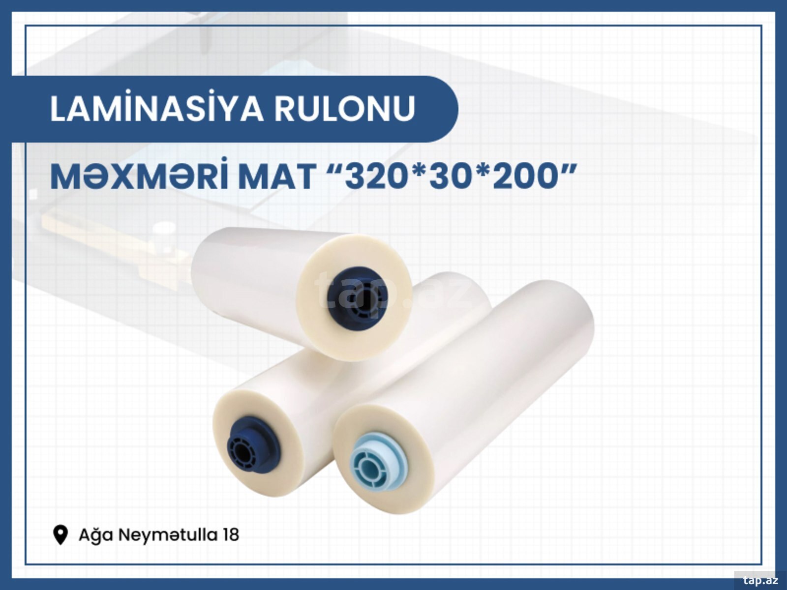 Laminasiya rulonu məxməri mat 320x30x200