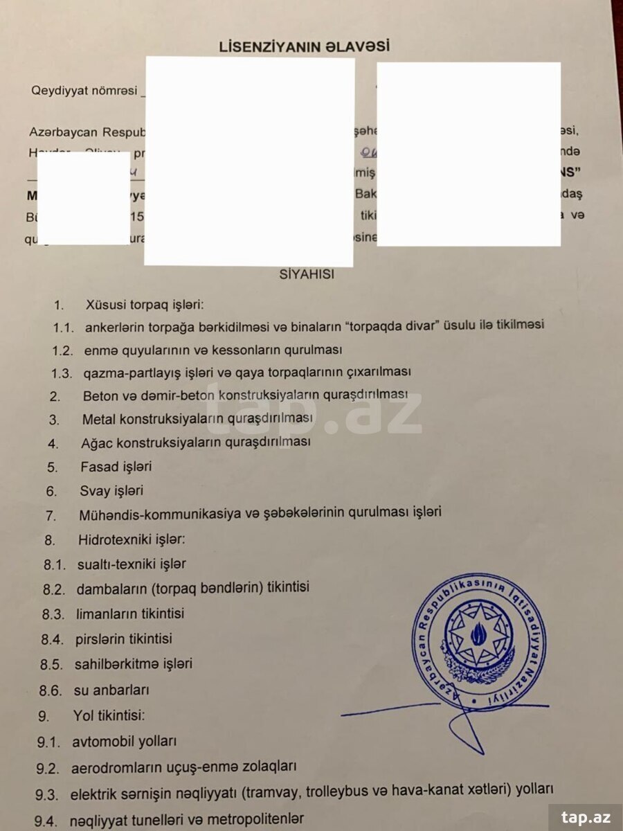 Hazır biznes - tikinti şirkəti. Lisenziya  (2)