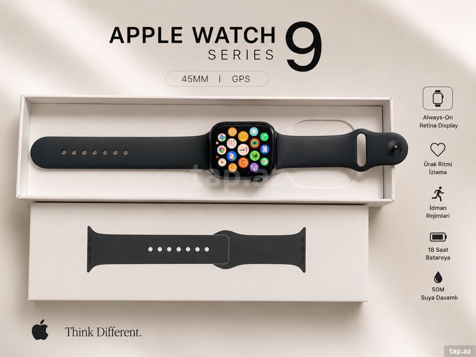 Apple Watch Series 9 Steel Silver 45mm (2)