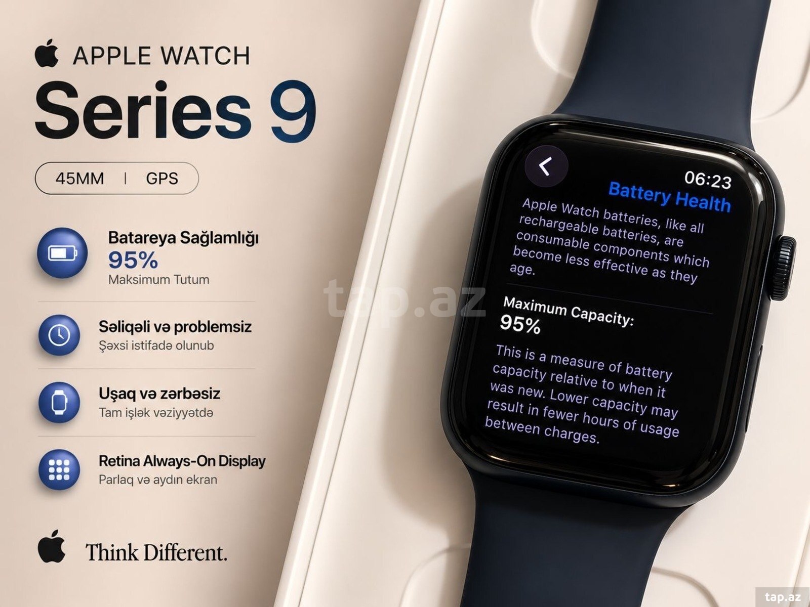 Apple Watch Series 9 Steel Silver 45mm