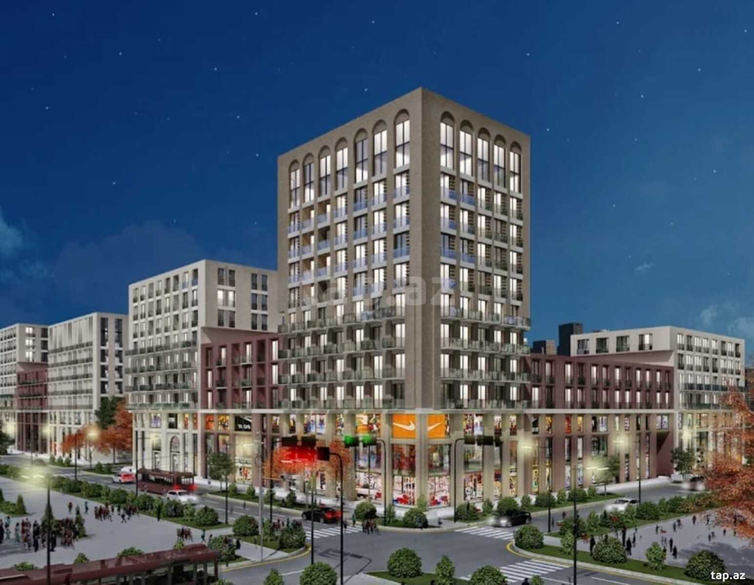 1-otaqlı yeni tikili, Həsən Əliyev küç., 76.6 m²