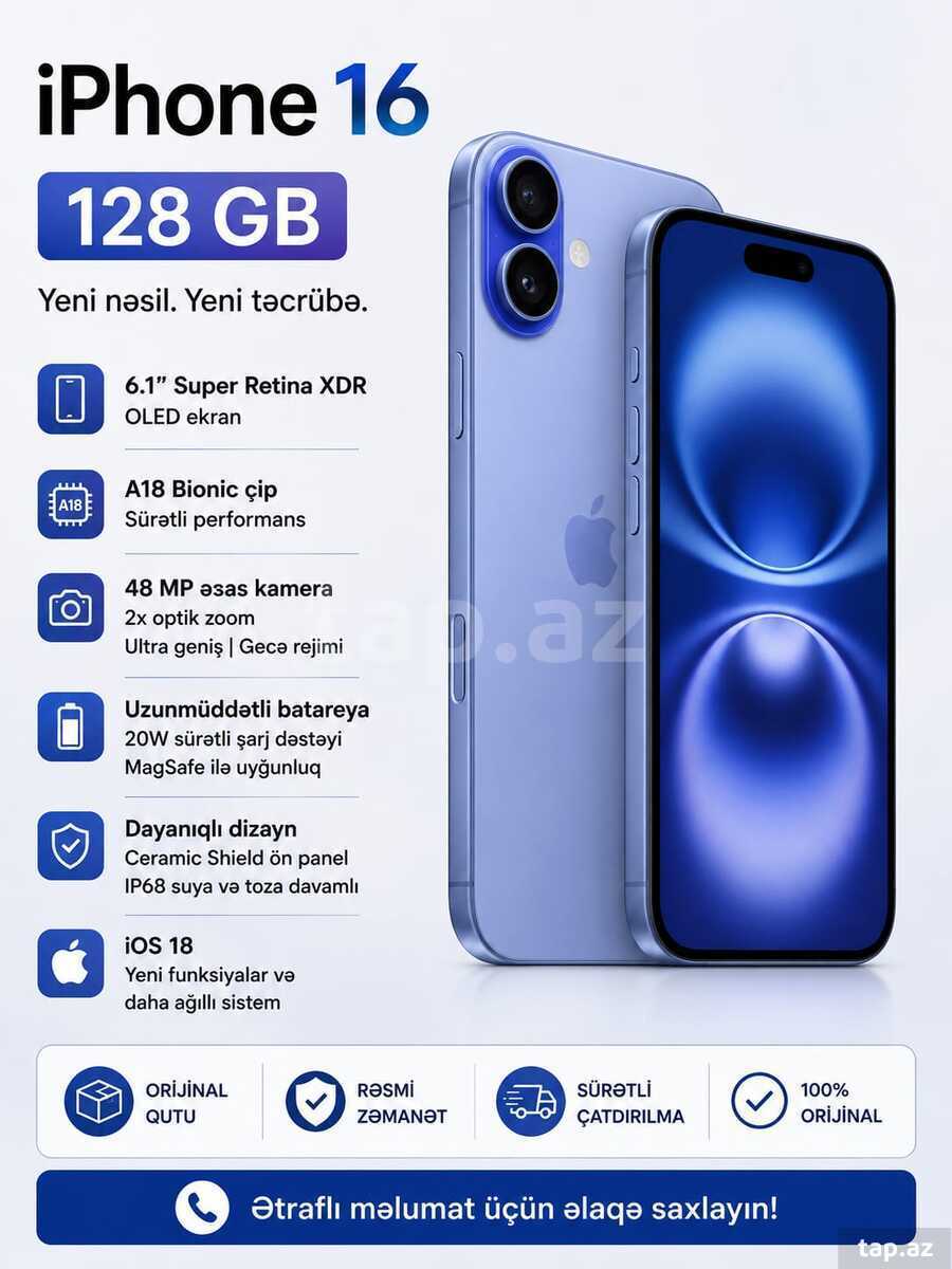 Apple iPhone 16 Ultramarine 128GB/8GB