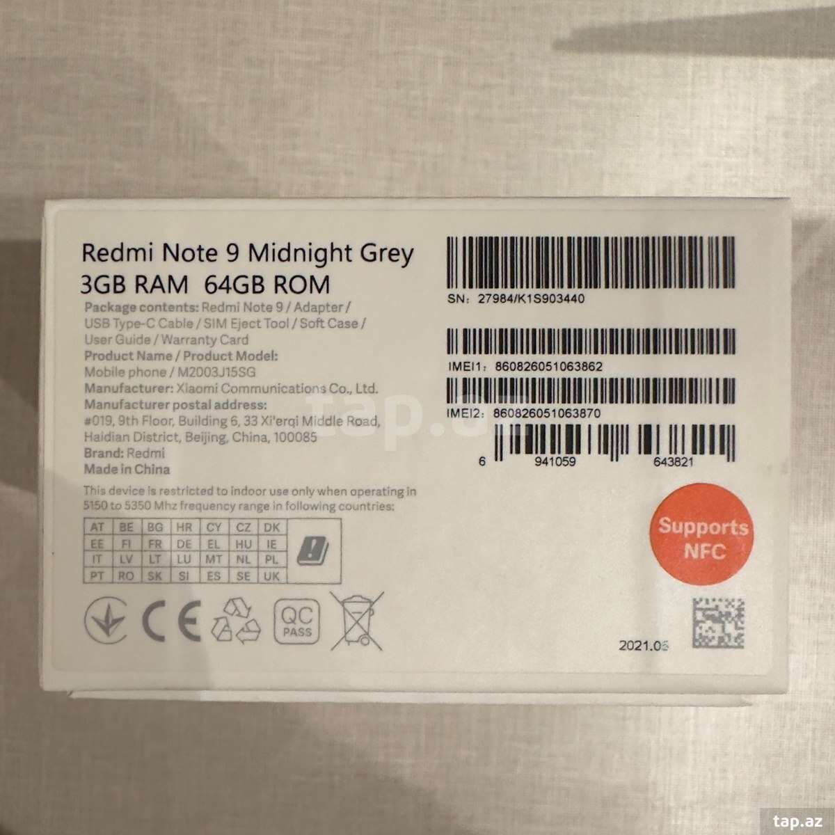 Xiaomi Redmi Note 9 Midnight Gray 64GB/3GB (2)