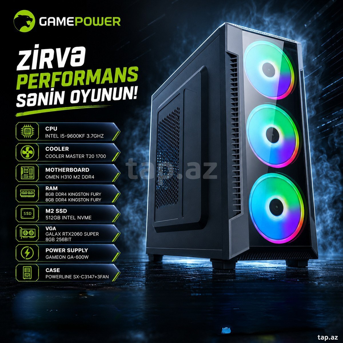 Gaming PC GamePower H series i5.2060SUPER 