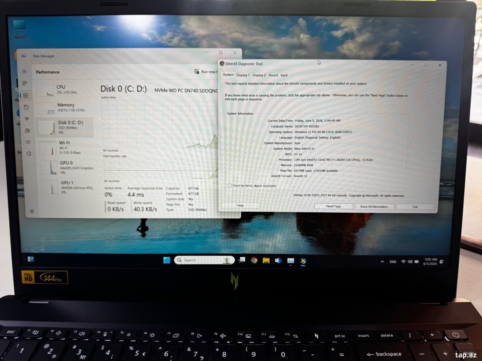 Noutbuk Acer Nitro  (2)