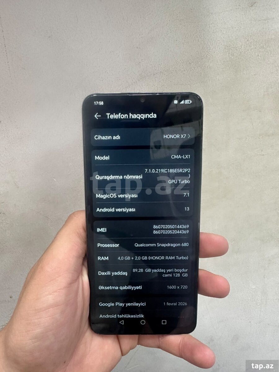Honor X7 Titanium Silver 128GB/6GB (3)