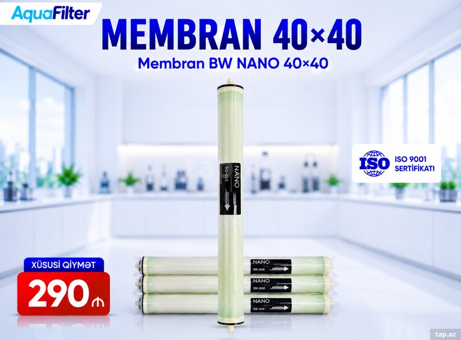 Su filteri membranı Nano 40x40