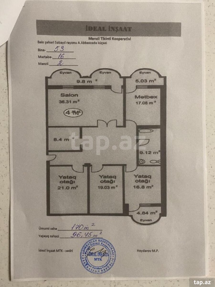 4-otaqlı yeni tikili, Badamdar qəs., 170 m² (24)