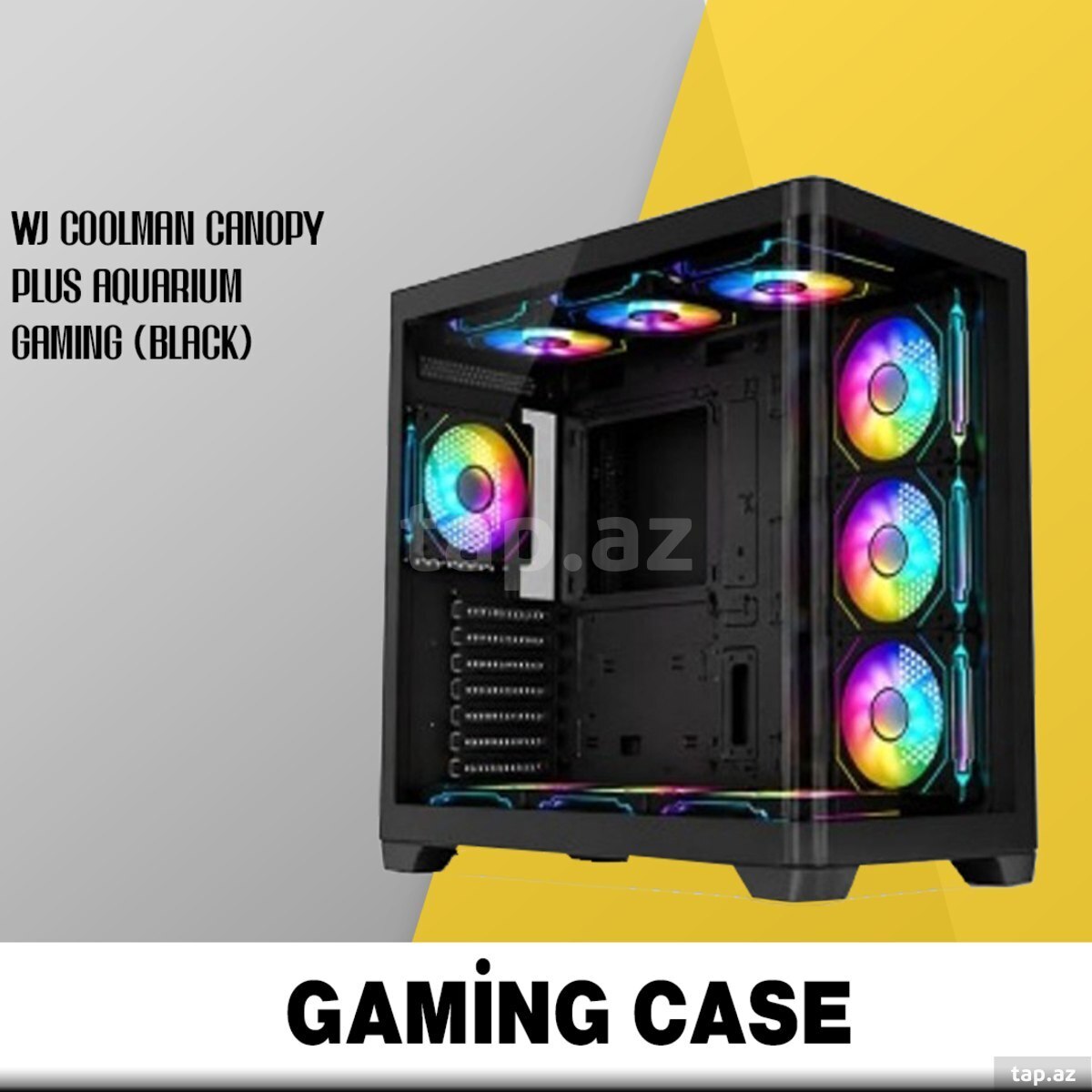 Gaming case Wj Coolman Canopy Aquarium (Black)