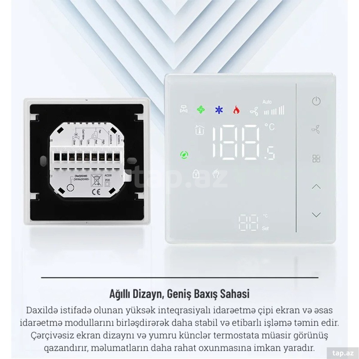 Ağıllı Fan Coil Termostatı Tuya WiFi (2-Pipe FCU) (5)