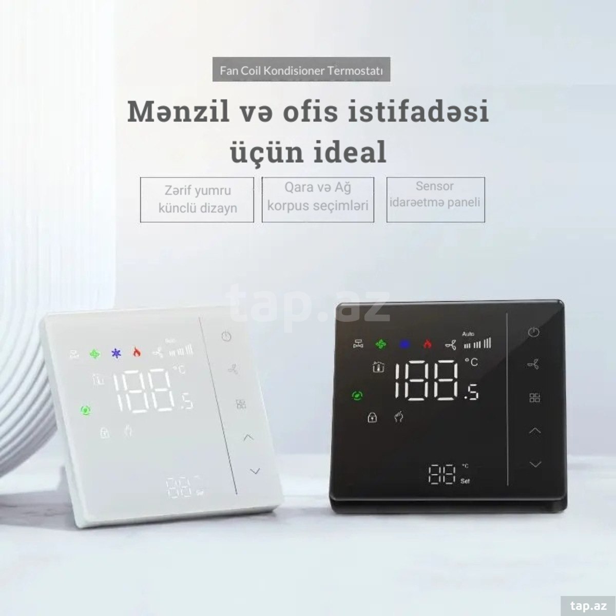 Ağıllı Fan Coil Termostatı Tuya WiFi (2-Pipe FCU)