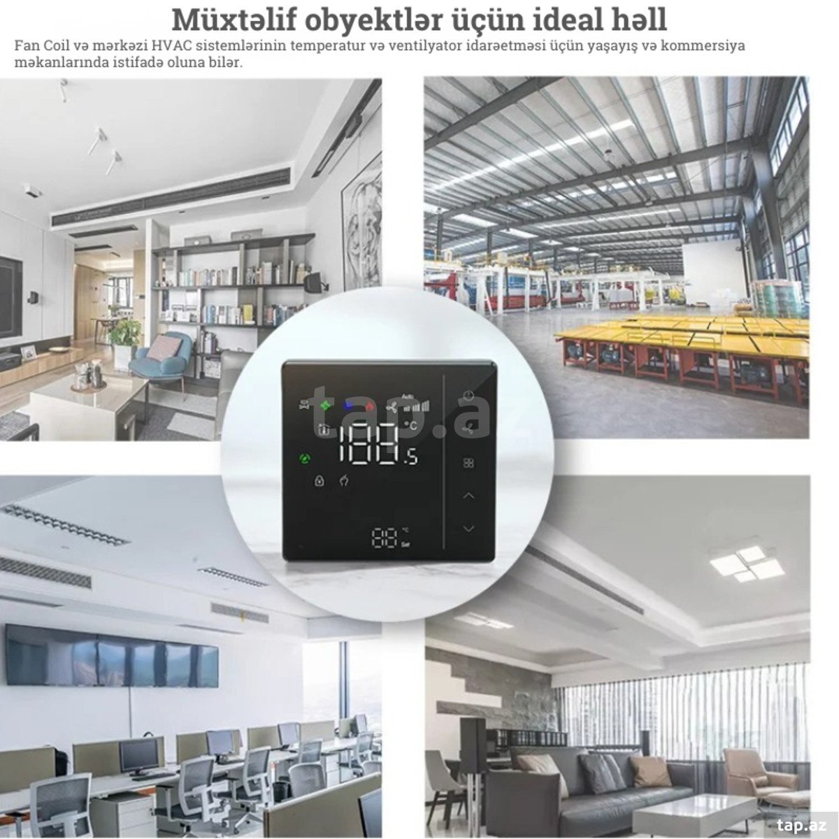 Ağıllı Fan Coil Termostatı Tuya WiFi (2-Pipe FCU) (10)