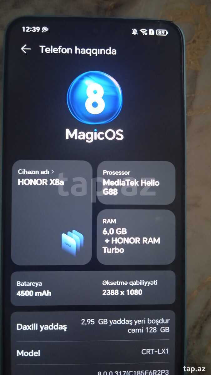 Honor X8a Cyan Lake 128GB/6GB (3)