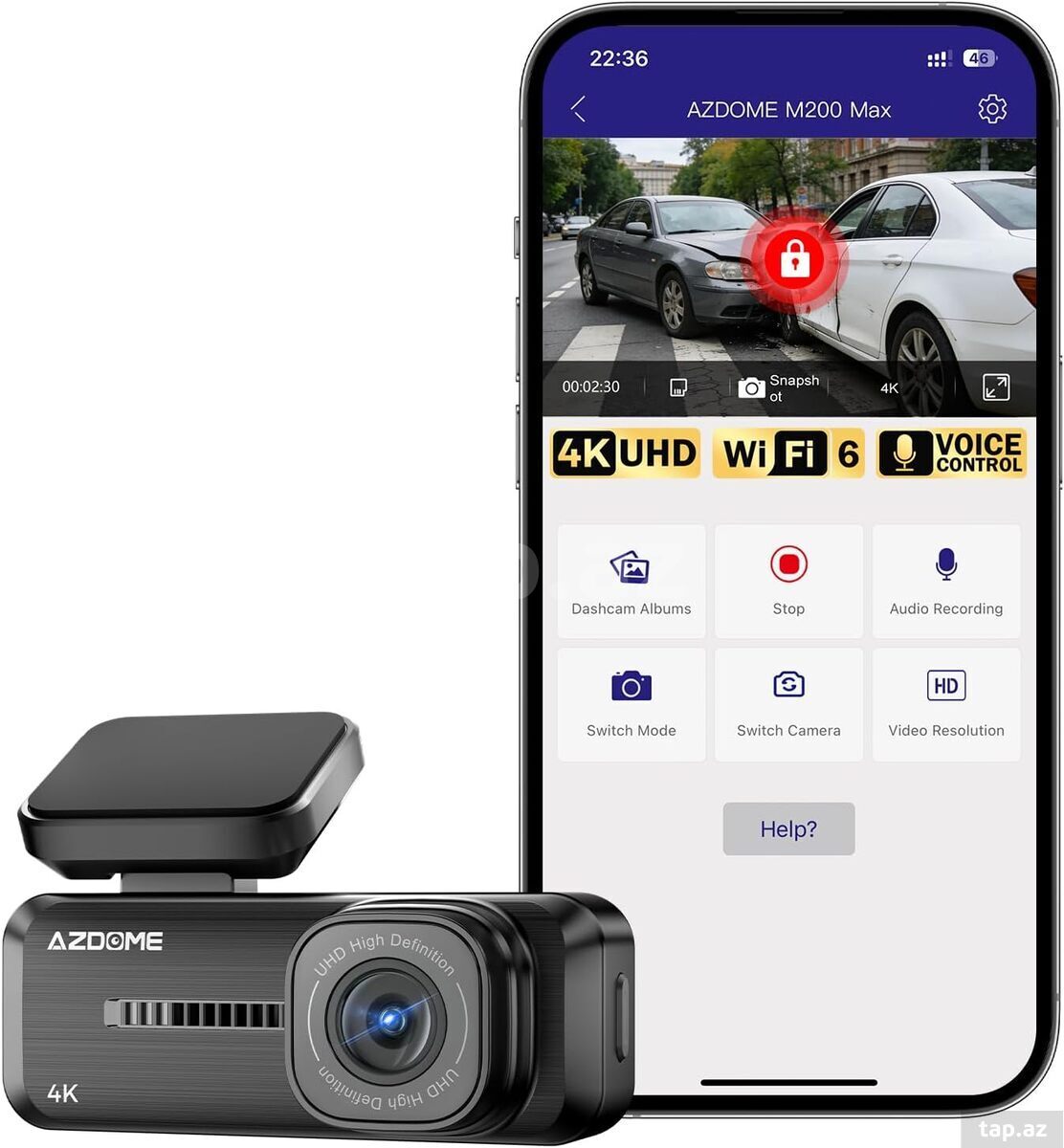 Videoqeydiyyatçı Azdome M200 Max 4K
