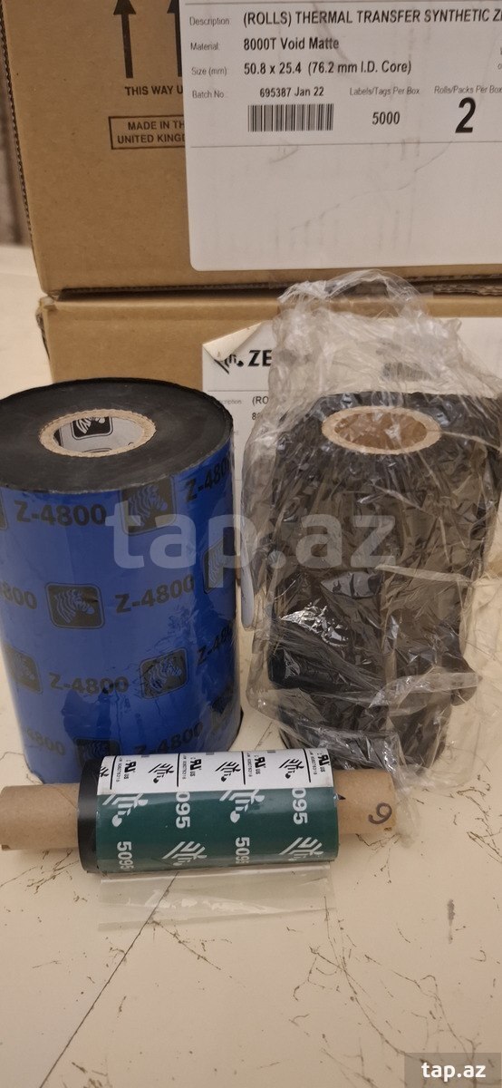 Zebra 8000T Void Matte termo transfer sintetik etiket rulonları (3)