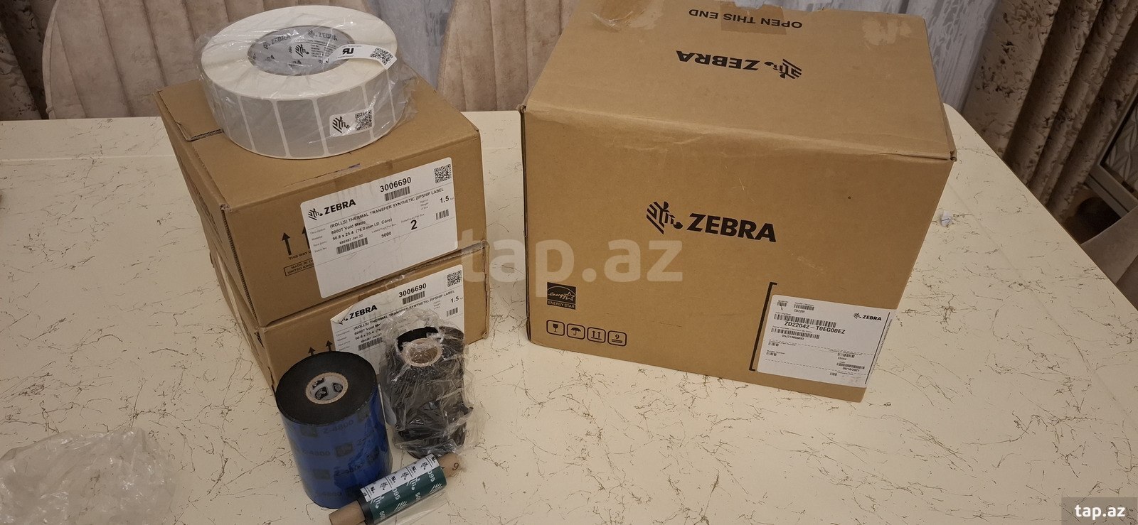 Zebra 8000T Void Matte termo transfer sintetik etiket rulonları (5)