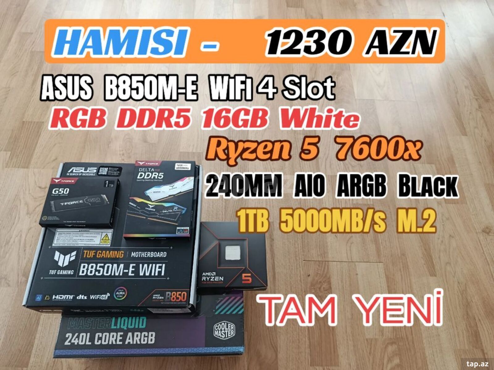ASUS TUF B850M-E WiFi 4Slot