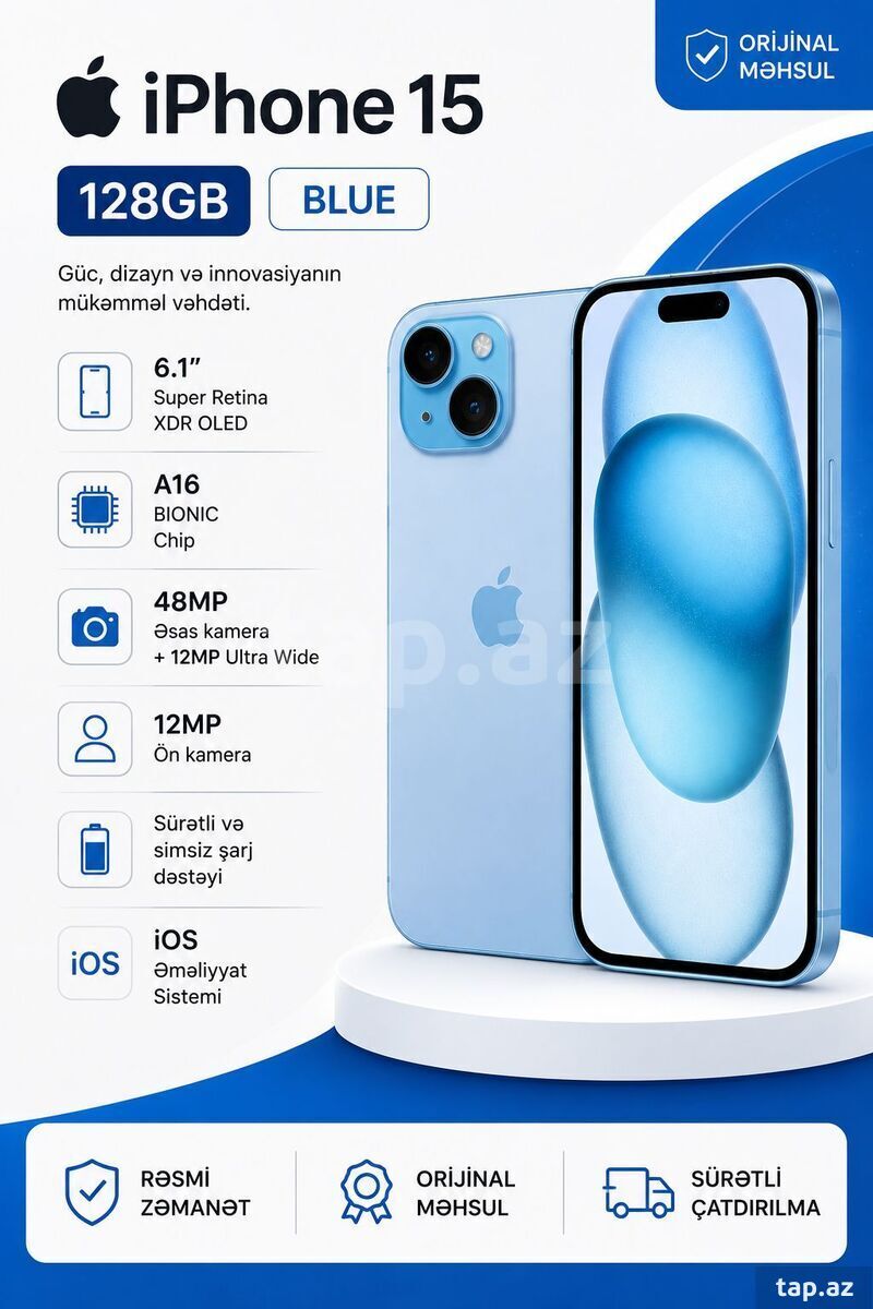 Apple iPhone 15 Blue 128GB/6GB