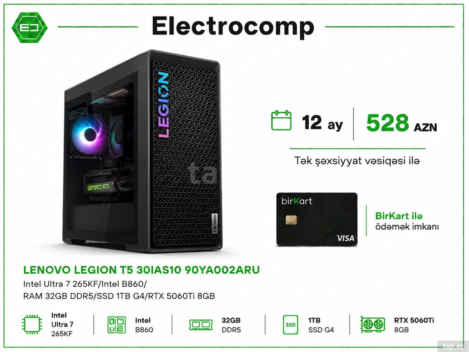 PC LENOVO LEGION T5 30IAS10