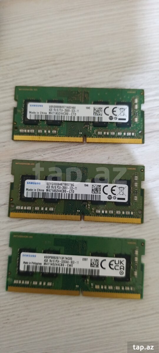 RAMlar DDR 4 4GB