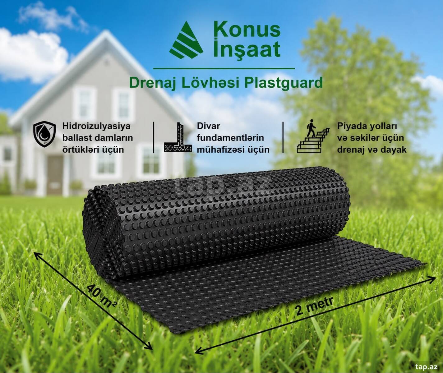 Drenaj membranı "PLASTGUARD 400"