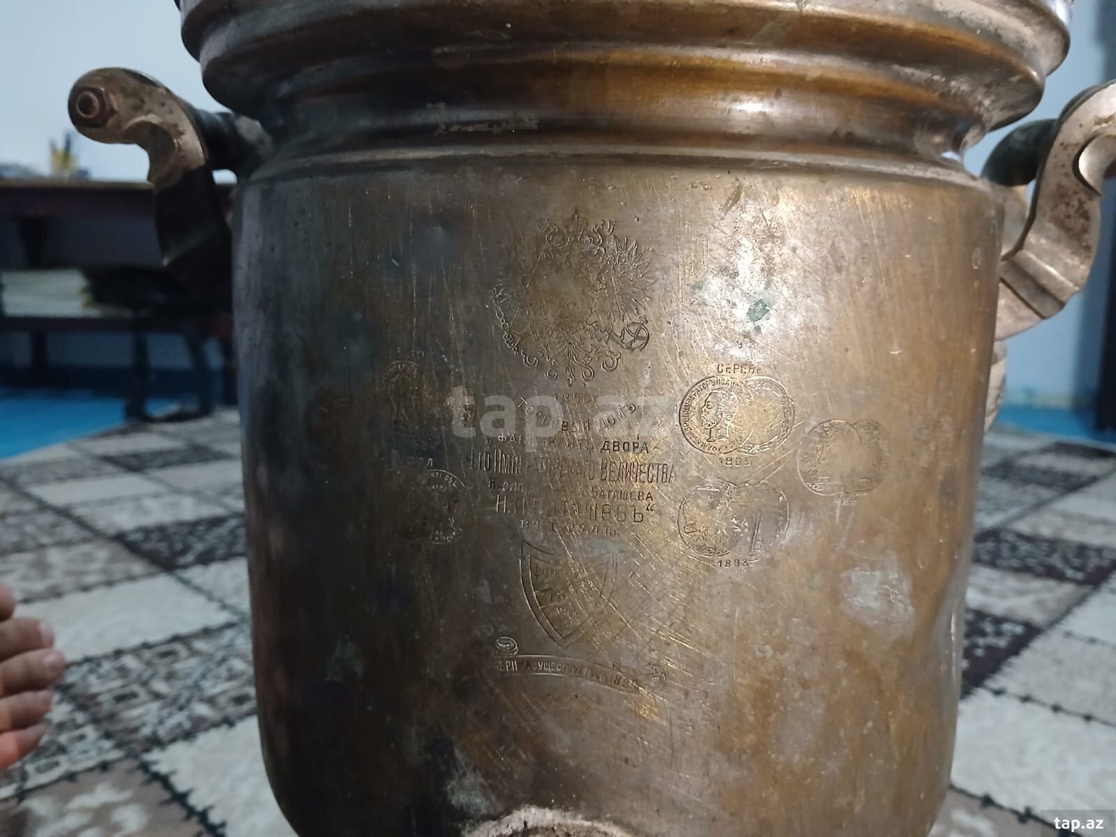 Antikvar Rusiya samovarı (Bataşev möhürlü) (3)
