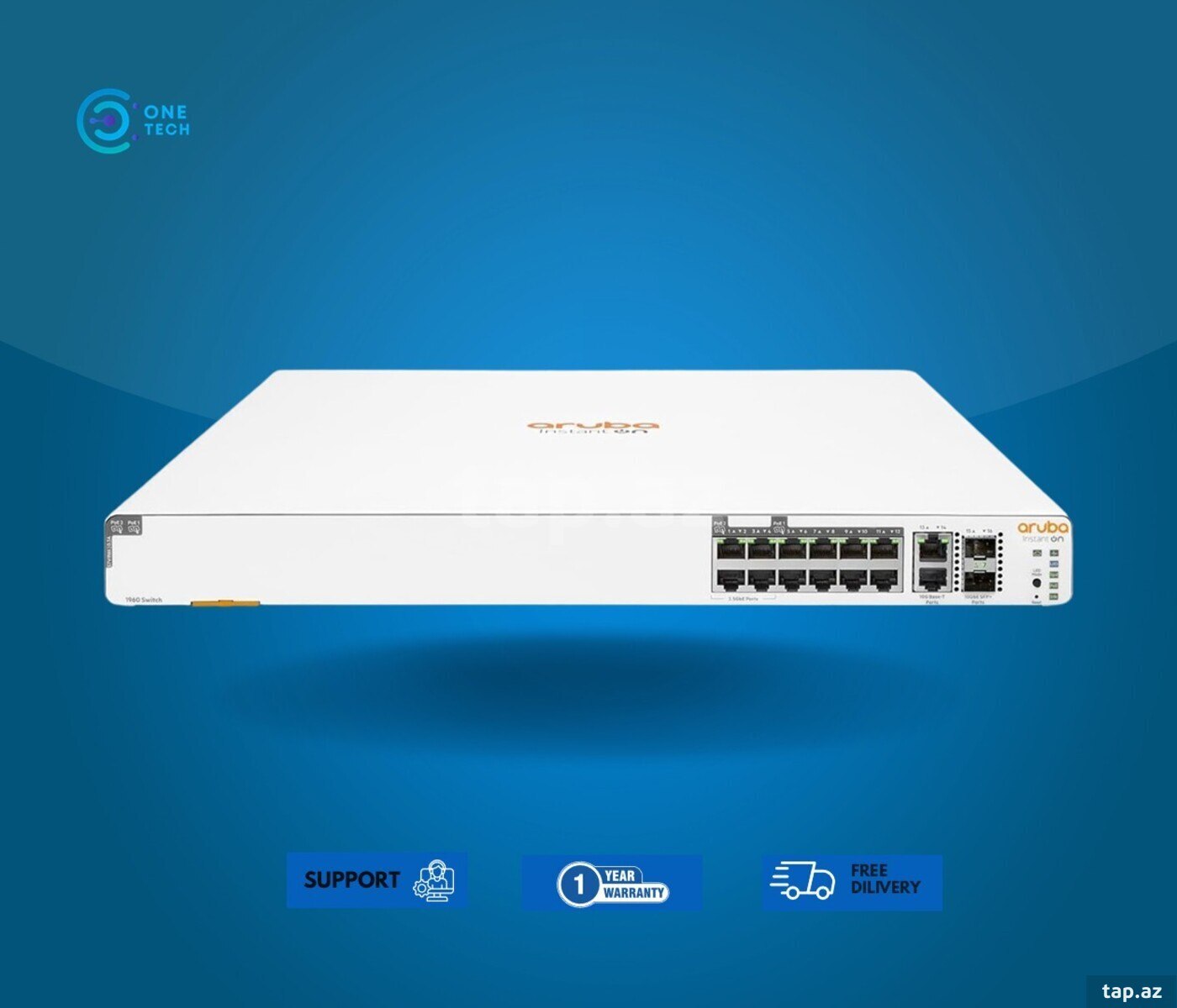 Switch Aruba IOn 1960 8G 4p2.5 2XT 2XF PoE 480W Class 6 Sw Smart (S0F35A)