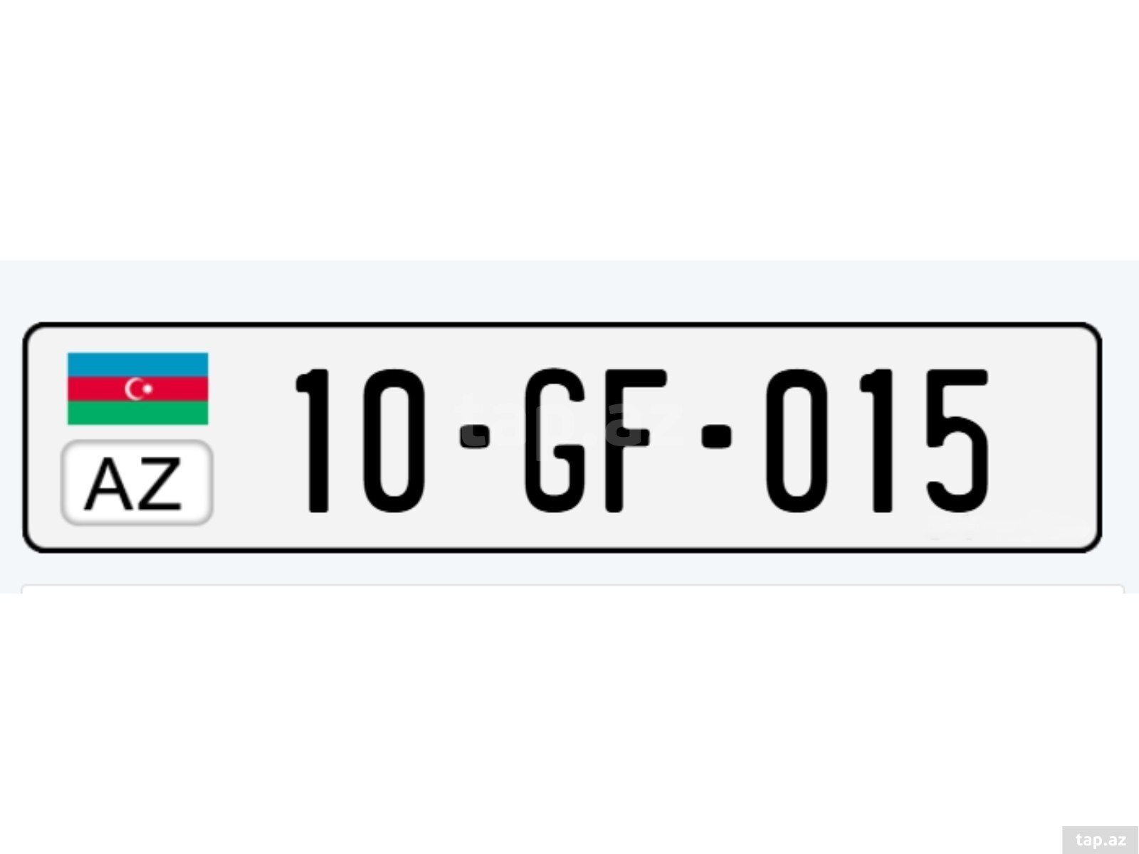 Avtomobil qeydiyyat nişanı - 10-GF-015