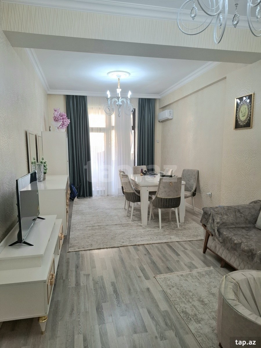 2-otaqlı yeni tikili kirayə verilir, Elmlər Akademiyası m., 80 m²