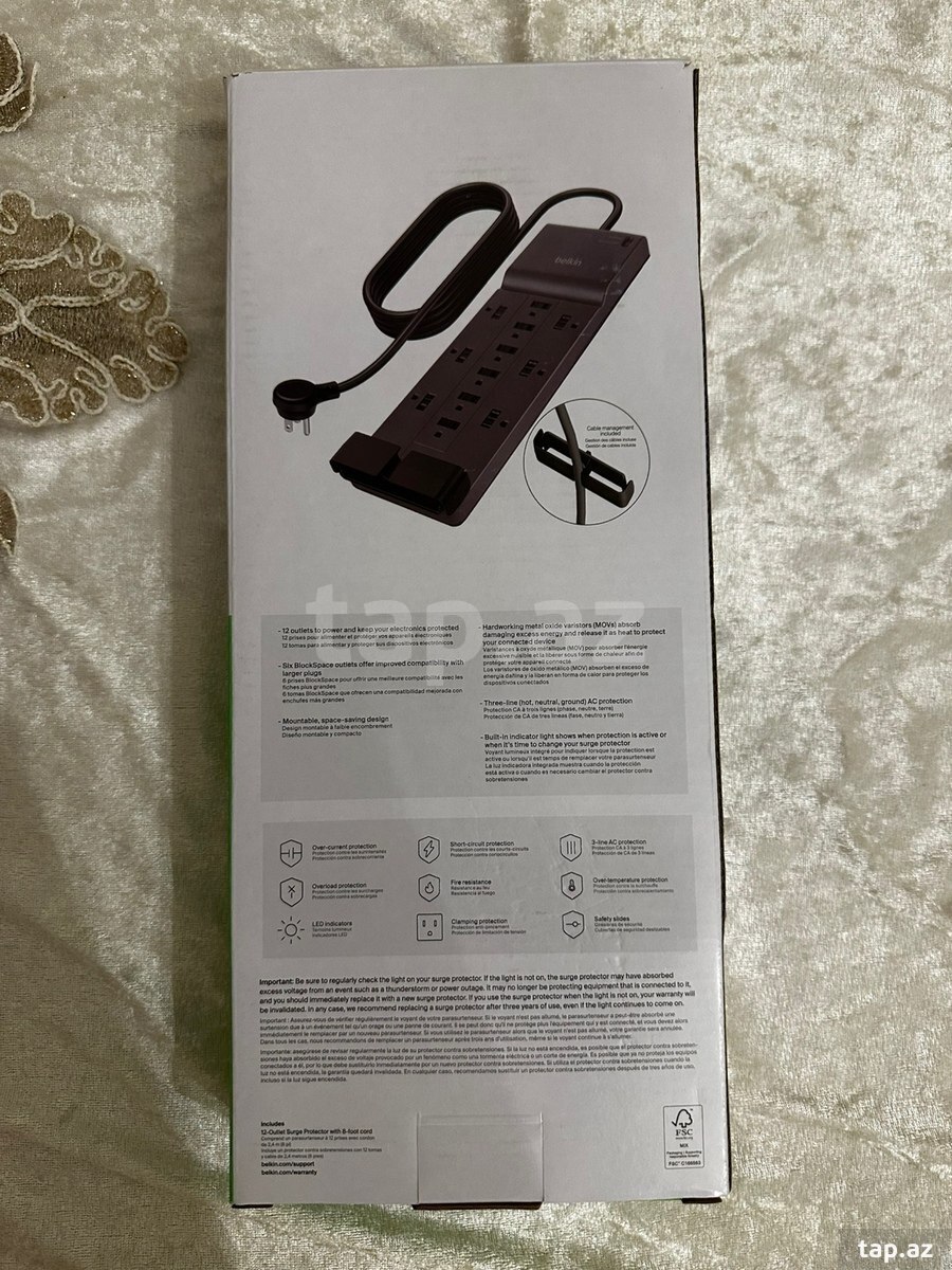 Belkin 12 Rozetkalı Surge Protector (2)