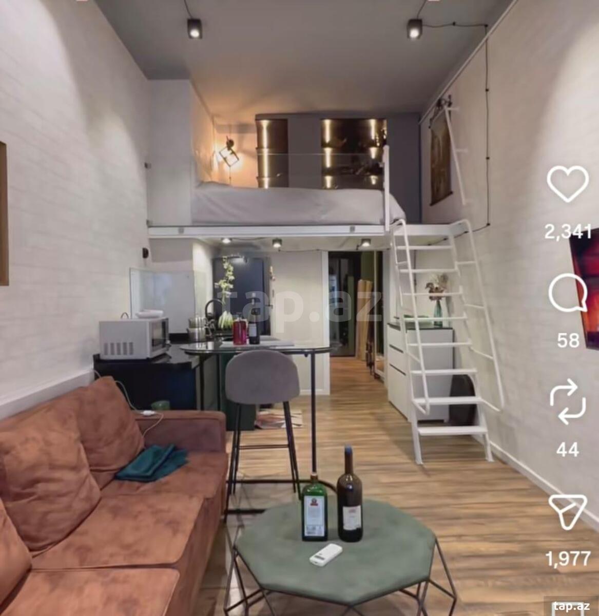 2-otaqlı mənzil, Yasamal r., 55 m²
