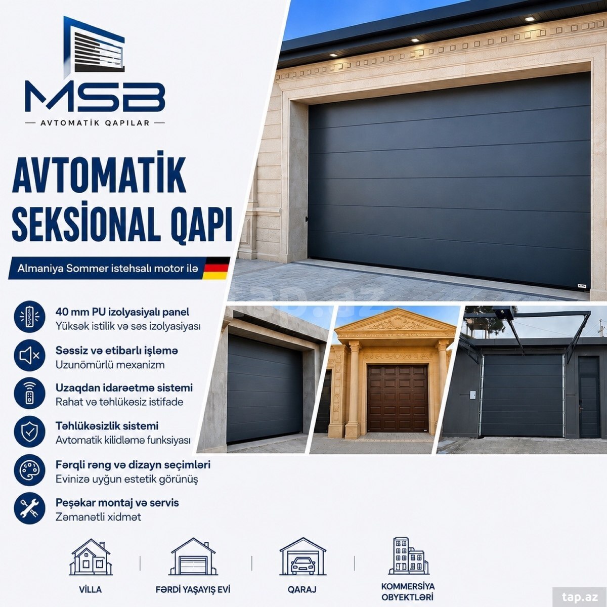 Avtomatik seksional qapı sifarişi