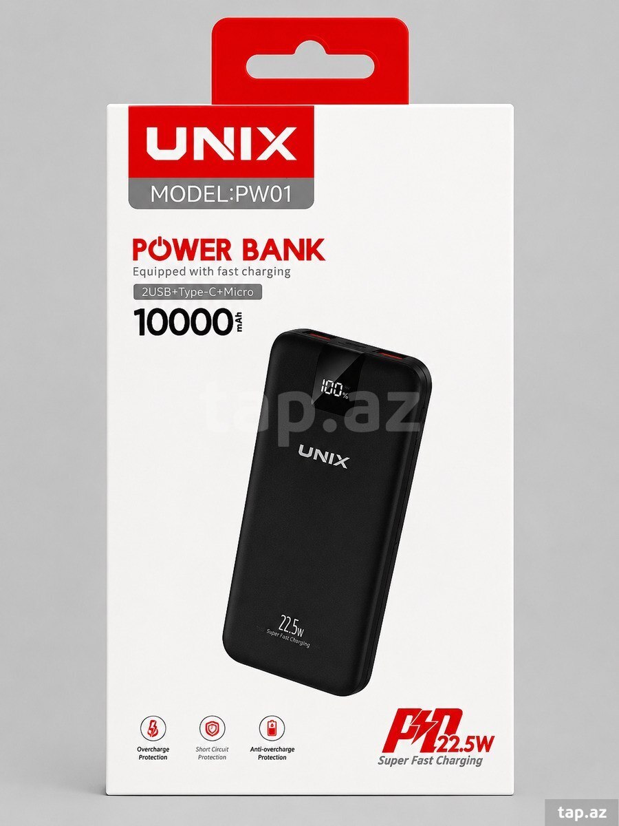 Power bank Unix PW01 10000mah 22.5W