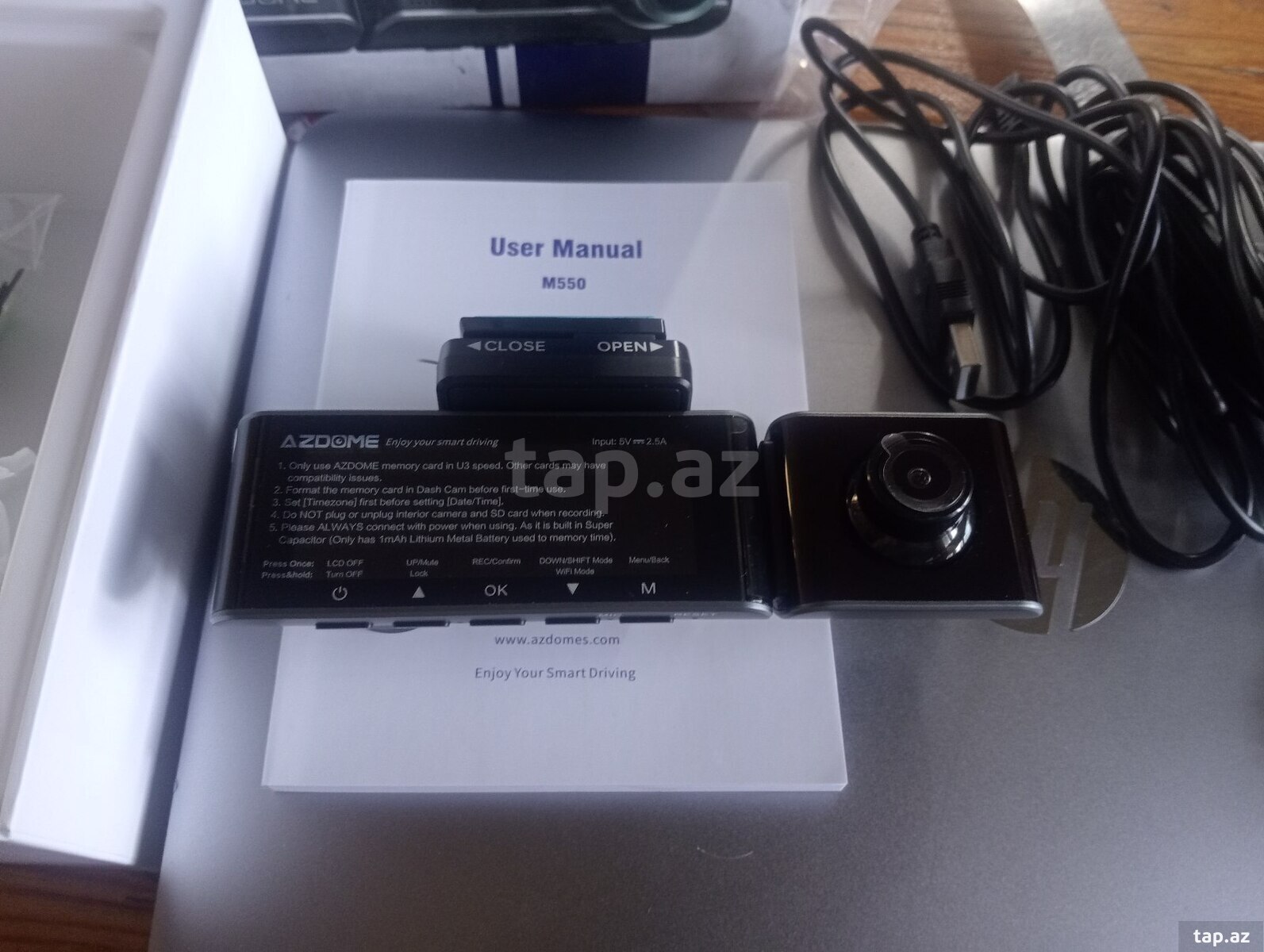 Videoqeydiyyatçı Azdome M550 4K GPS Wifi (2)