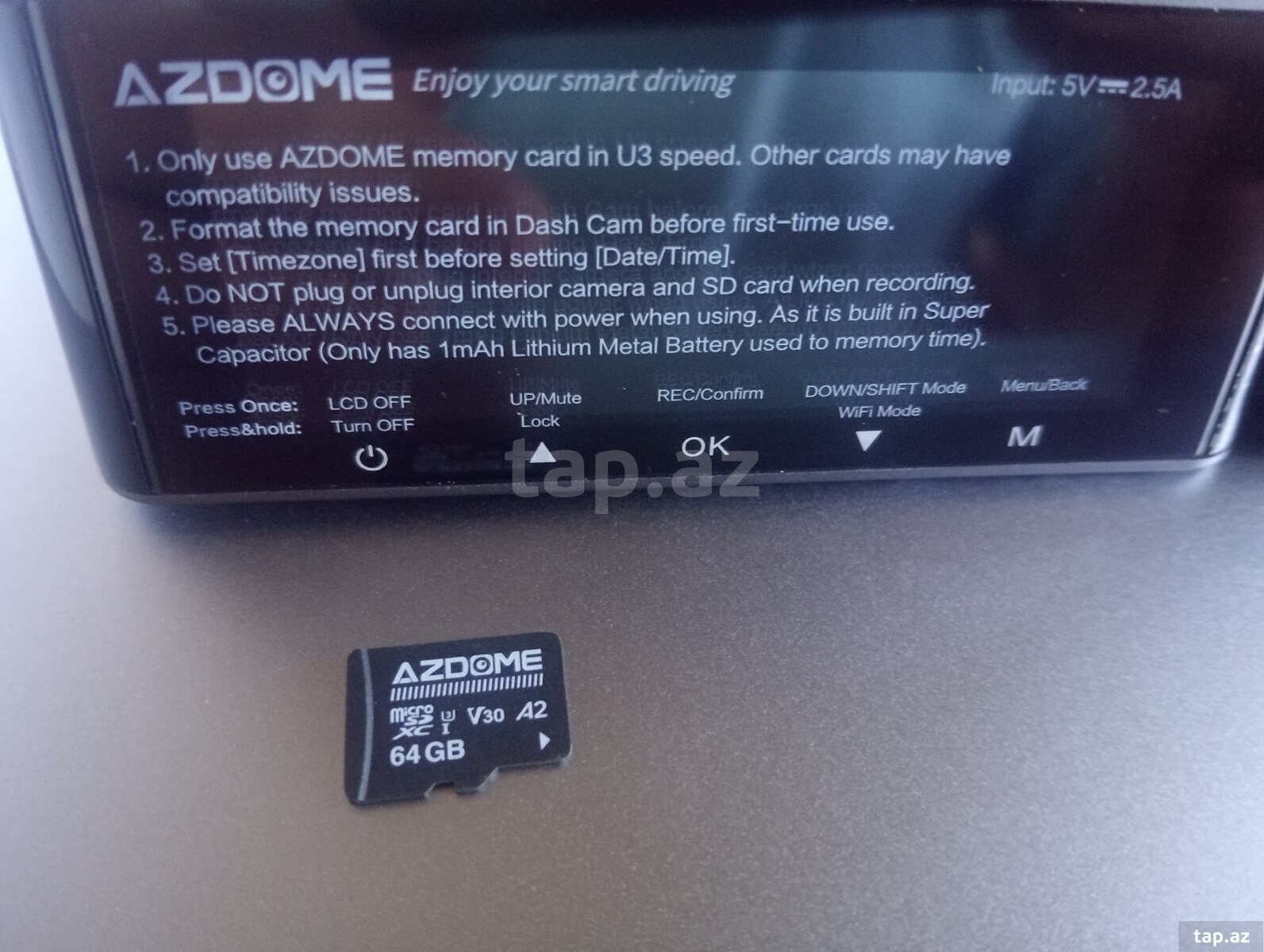 Videoqeydiyyatçı Azdome M550 4K GPS Wifi (4)