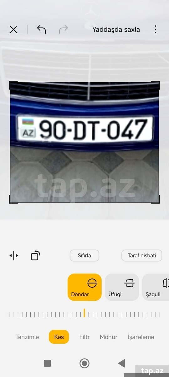 Avtomobil qeydiyyat nişanı - 90-DT-047