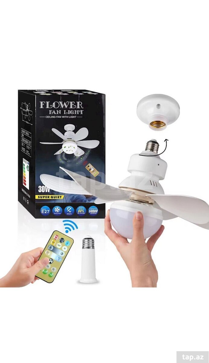 Ağıllı LED Lampa və Mini Tavan Sərinkeşi 33W