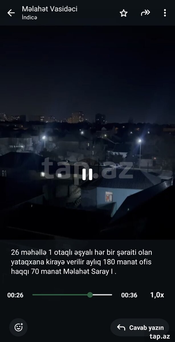1-otaqlı mənzil kirayə verilir, Sumqayıt ş., 30 m² (3)